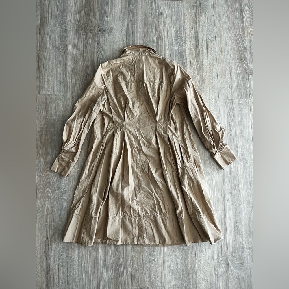 Anthropologie Mare Mare Long-Sleeve Collared Zip-Front Midi Dress - Small - Picture 8 of 10